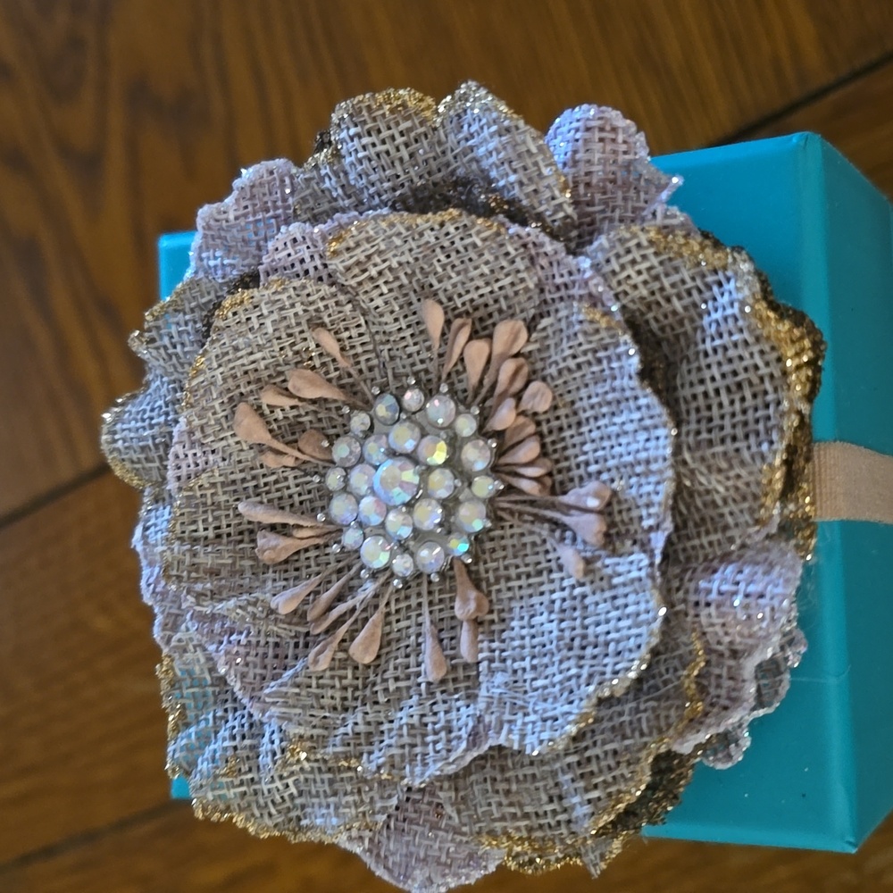 Tieks Box And 2 Color Burlap Flower Topper - image 3